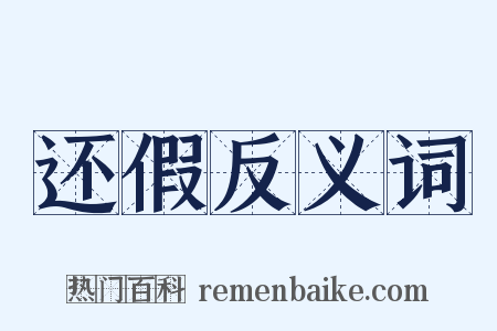 还假反义词是什么意思的图片
